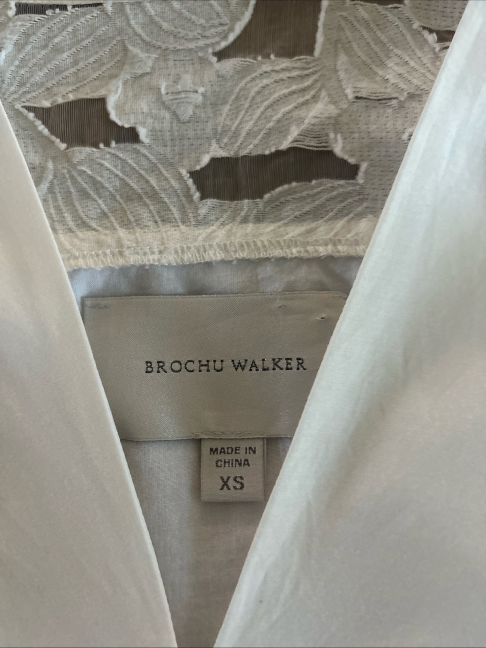 BROCHU WALKER XS Ward Tunic Dress Cotton Silk Embr Balloon Slv Pockets - Picture 6 of 10